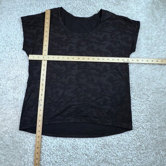 Lululemon Black Camo Miles Ahead Tee - Picture 8 of 9